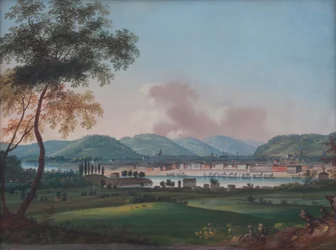 Cincinnati From Behind Newport Barracks